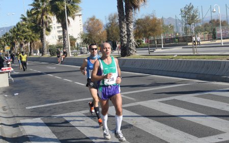 Kilómetro 38 de la maraton de Málaga